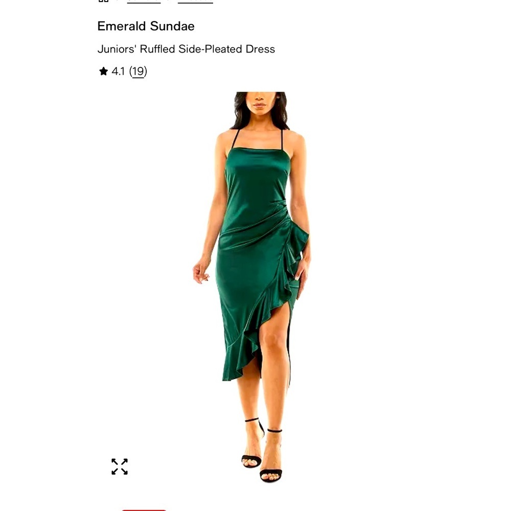 Emerald Sundae Asymmetrical Green Dress